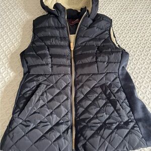 Ci Sono Navy Blue Quilted Vest w/Sherpa Lining